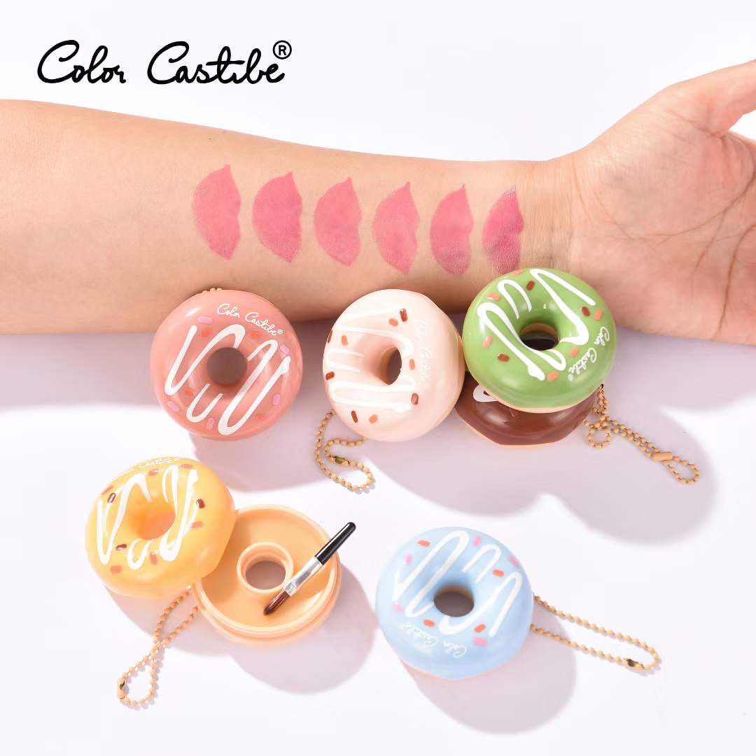 Donut Lip Gloss, Cute Doughnut Design Lip Blam, Makeup Travel Lip Balm Donut Lip Gloss, Cute Doughnut Design Lip Blam, Makeup Travel Lip Balm